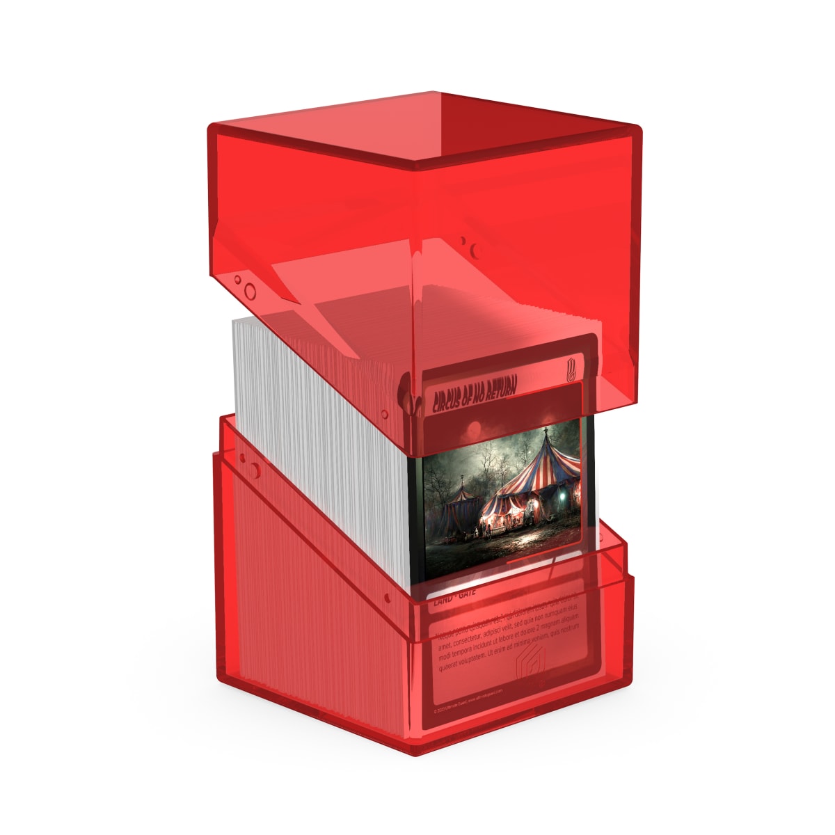 DECK CASE: BOULDER 100+ STANDARD SIZE- CLEAR RUBY1
