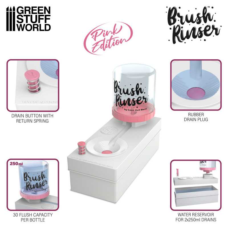 ENJUAGADOR DE PINCELES - BRUSH RINSER 250ML (PINK EDITION)2
