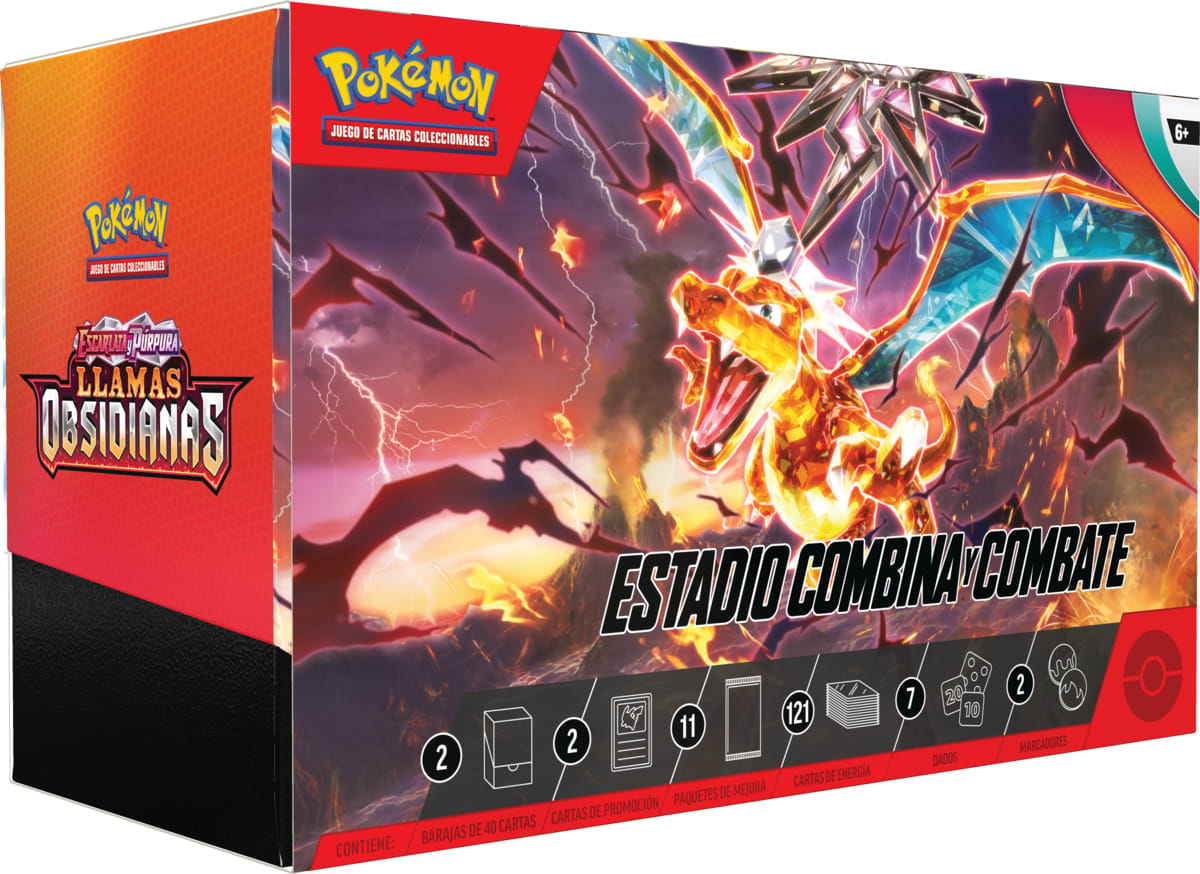 Pokemon TCG Scarlet & Violet - Llamas Obsidianas Build & Battle Stadium Español1
