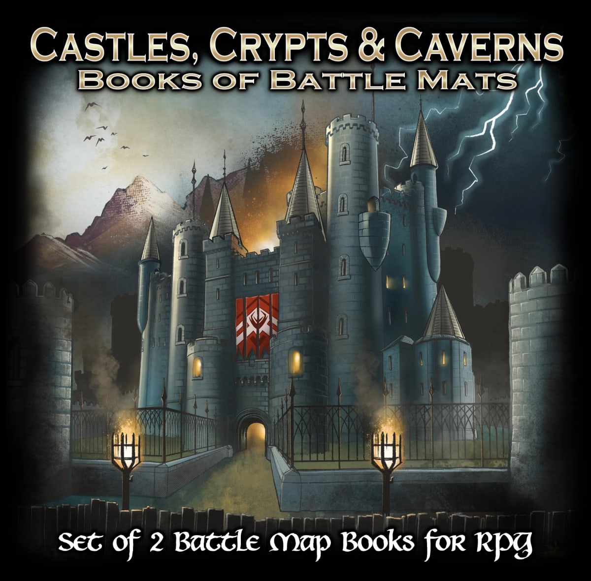 BATTLE MAT - CASTLES CRYPTS & CAVERNS BOOKS OF BATTLE MATS1