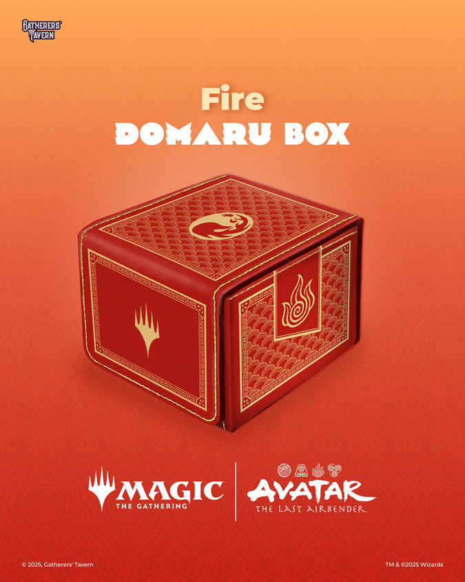DECKBOX: MTG DOMARU BOX- AVATAR- THE LAST AIRBENDER- FIRE2