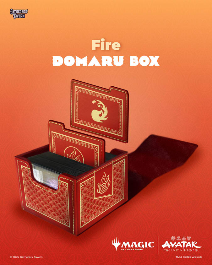 DECKBOX: MTG DOMARU BOX- AVATAR- THE LAST AIRBENDER- FIRE1