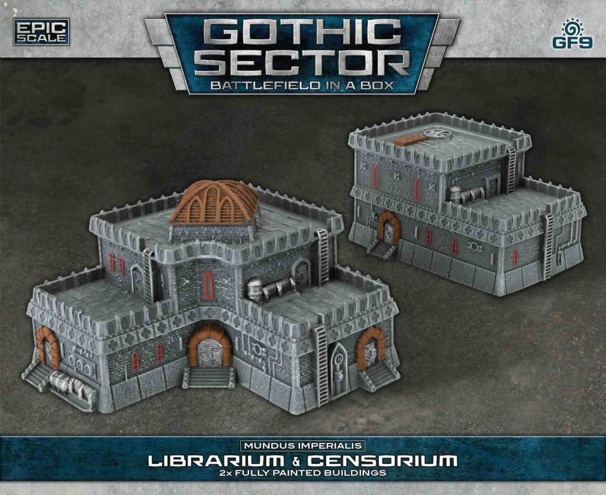BATTLEFIELD IN A BOX: MUNDUS IMPERIALIS- LIBRARIUM & CENSORIUM (X2), 30MM SCALE1