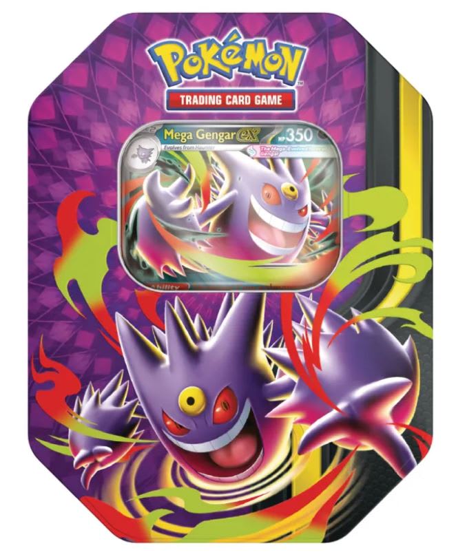 POKEMON TCG: MEGA MOONLIT TIN CASE - MEGA GENGAR1