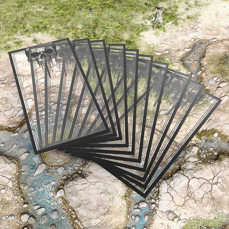 CLEAR SKULLS FOOTPRINTS MATCHED PLAY (PACK X10) 6X12 - (COMPATIBLE WH40K WTC)1
