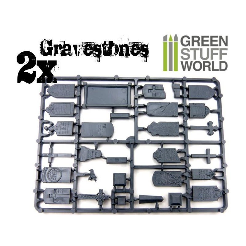 SET LAPIDAS PLASTICO - GRAVESTONES SET2