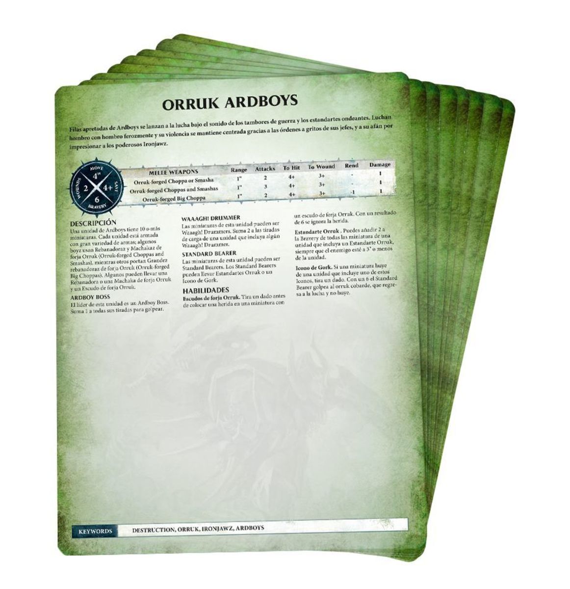 WARSCROLL CARDS: IRONJAWZ (SPANISH)2