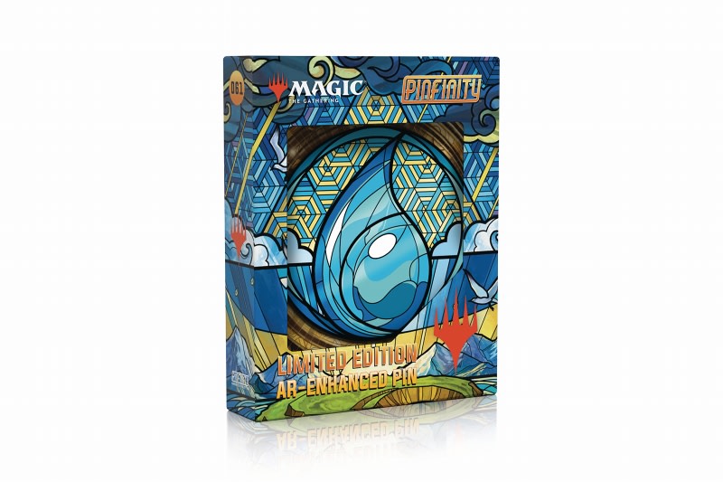 Pin MTG Stained Glass- Island, Limited Edition AR Pin1