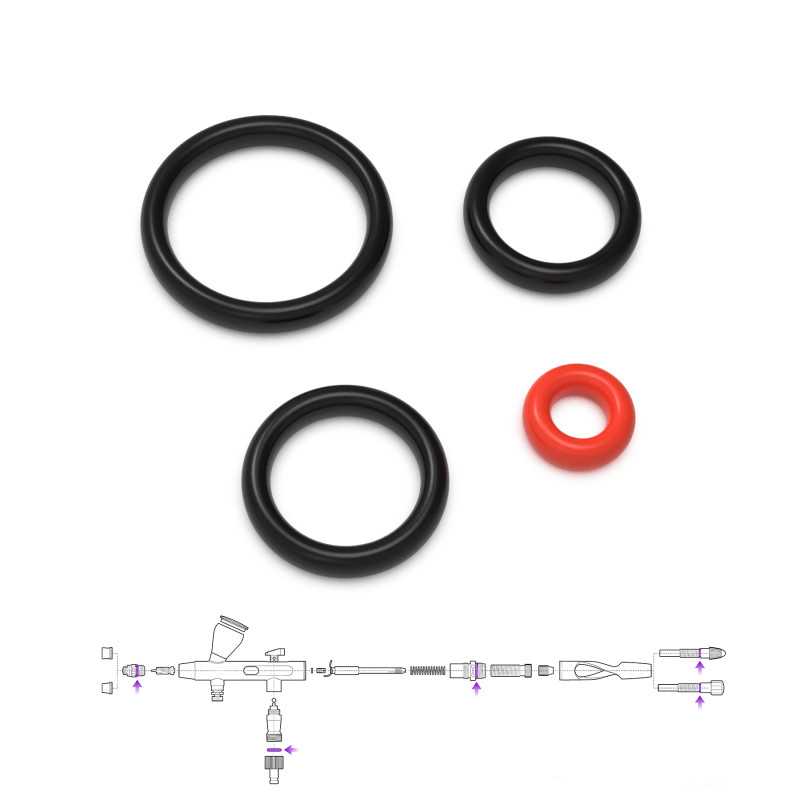 JUNTAS NEGRAS AEROGRAFO / BLACK O-RINGS - MOBIUS1
