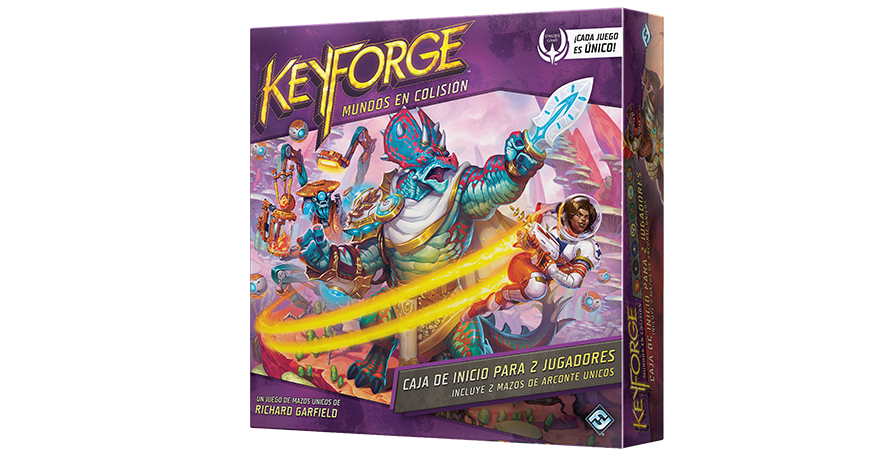KEYFORGE: MUNDOS EN COLISION CAJA DE INICIO PARA 2 JUGADORES (ESPAÑOL)1
