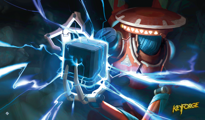 KEYFORGE POSITRON BOLT PLAYMAT1