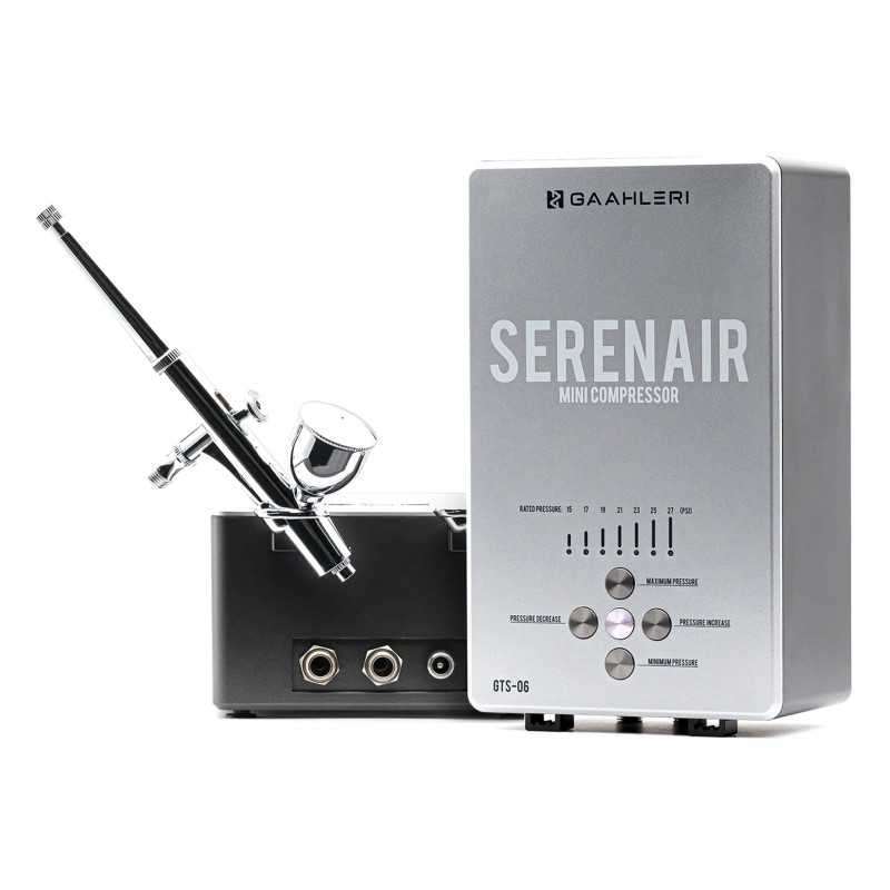 AIRBRUSH KIT WITH COMPRESSOR - AMBITION SERIES GTS-06 SERENAIR BY GAAHLERI1