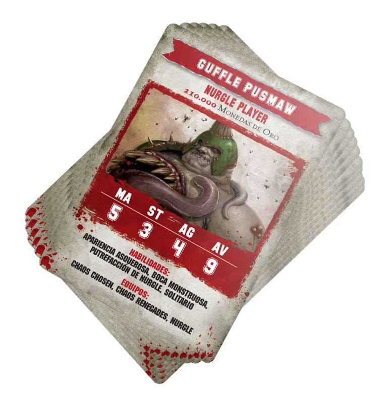 BLOOD BOWL: NURGLE TEAM CARDS (INGLES)3