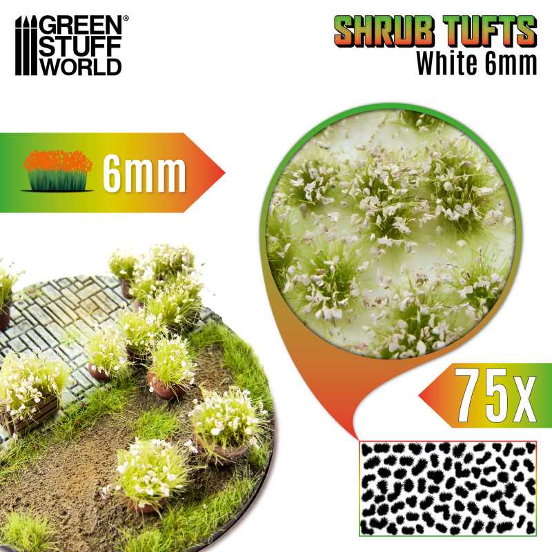 TUFTS MATORRAL - BLANCO / WHITE GREEN SHRUB TUFT2
