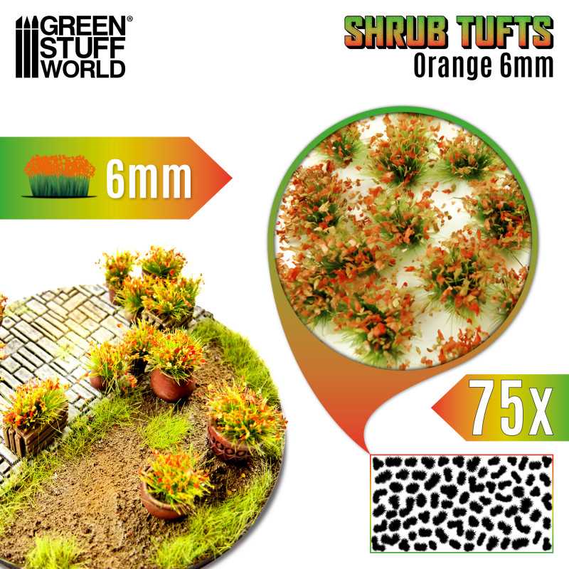 TUFTS MATORRAL - NARANJA / ORANGE SHRUB TUFT2