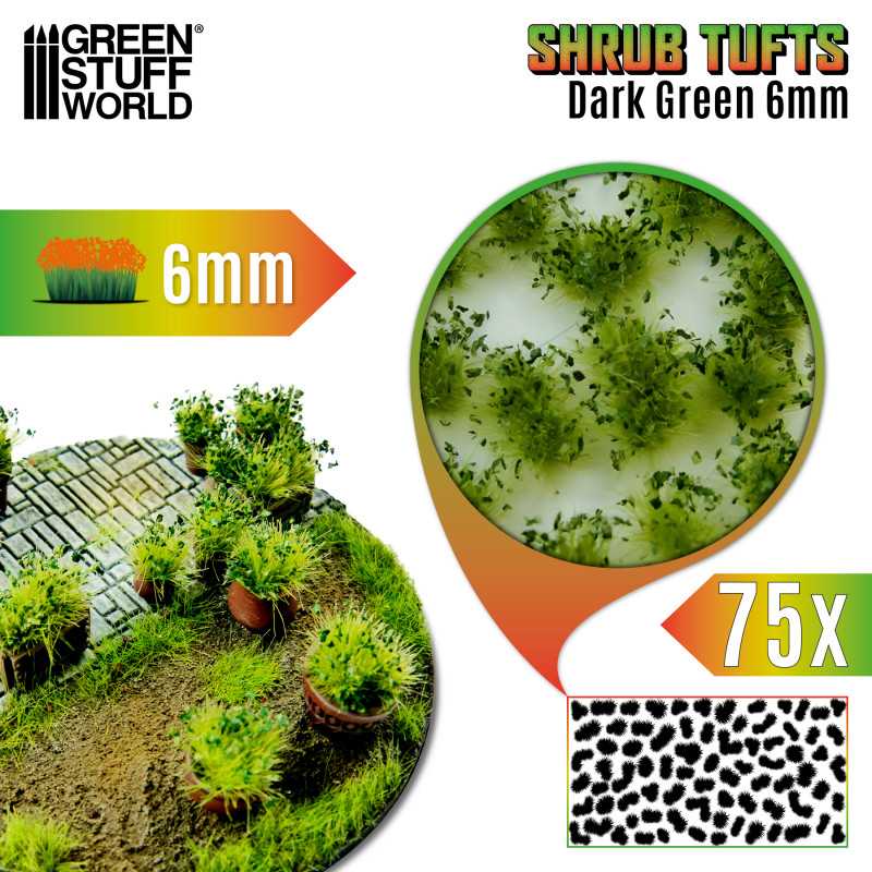 TUFTS MATORRAL - VERDE OSCURO / DARK GREEN SHRUB TUFT1