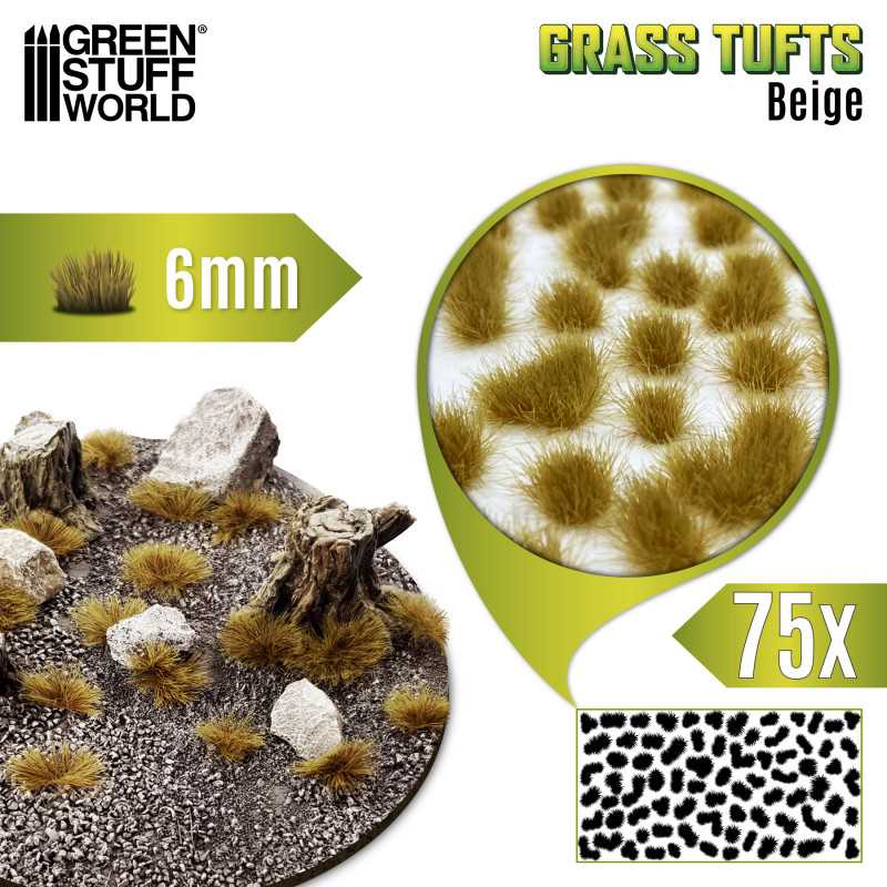 GRASS TUFTS XXL 6MM - BEIGE1