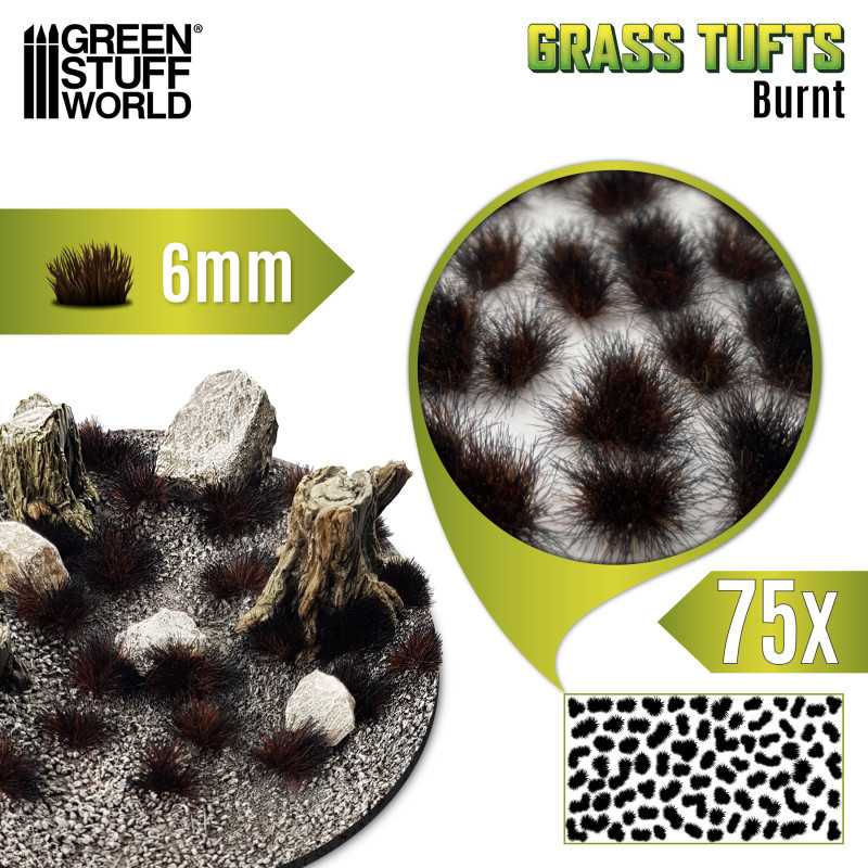 GRASS TUFTS XXL 6MM - BURNT1