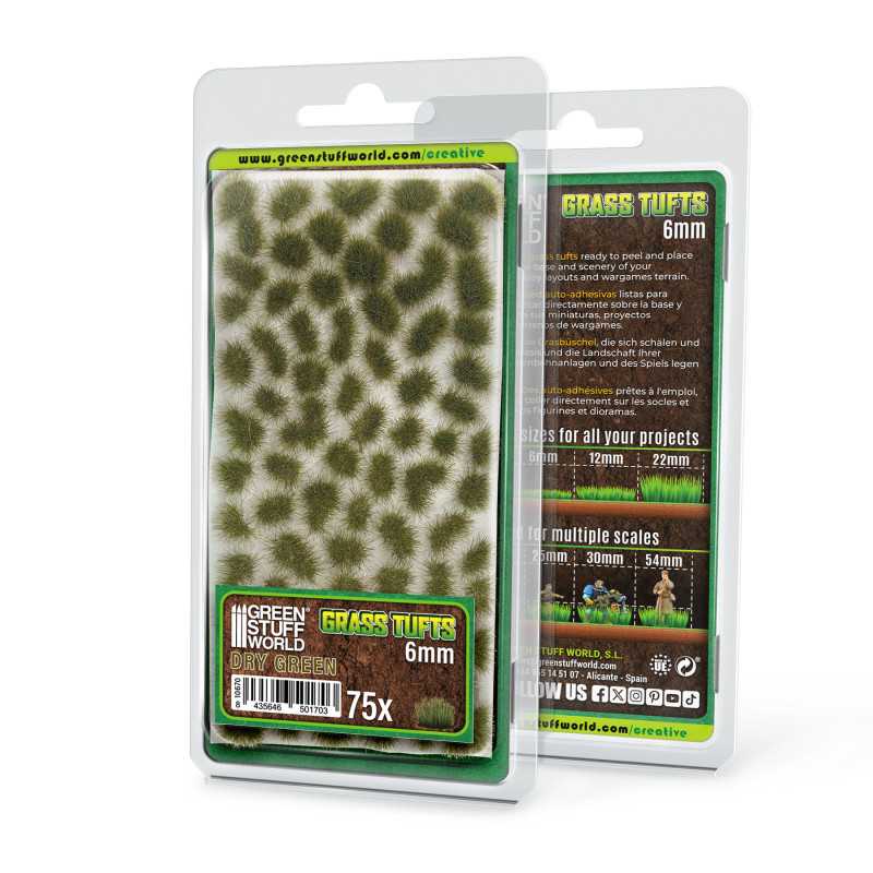 GRASS TUFTS XXL 6MM - DRY GREEN2