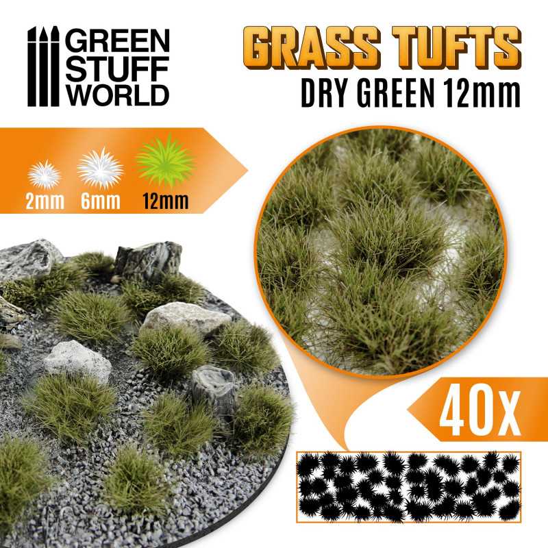 GRASS TUFTS 12MM XL - VERDE SECO - DRY GREEN1