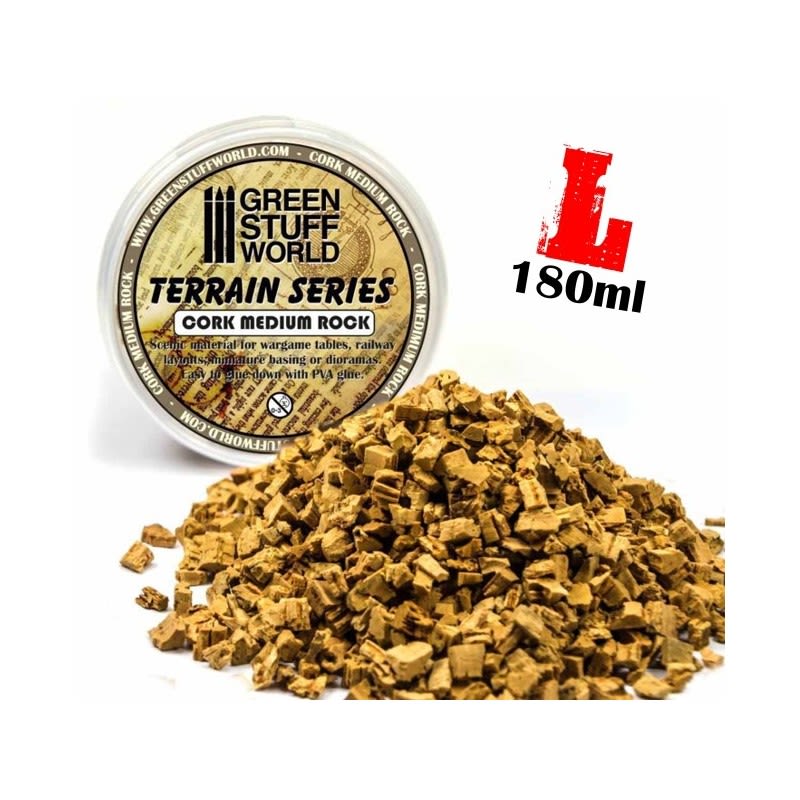 GRANULADO CORCHO GRUESO - ROCAS 2 - 8 MM - 180 ML - L1