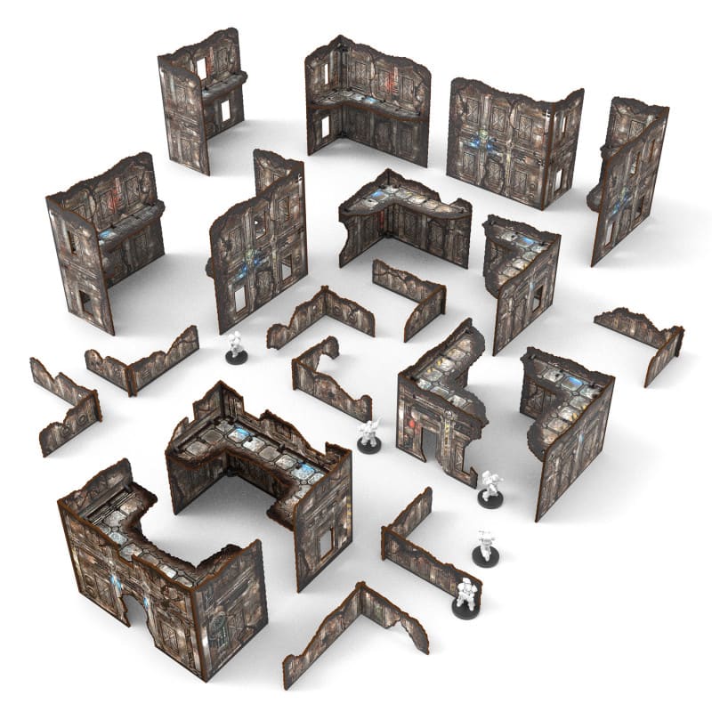 PACK EDIFICIOS / MATCHED PLAY TERRAIN - PREPAINTED FOLDABLE (2+6+4+8) - SCI-FI2
