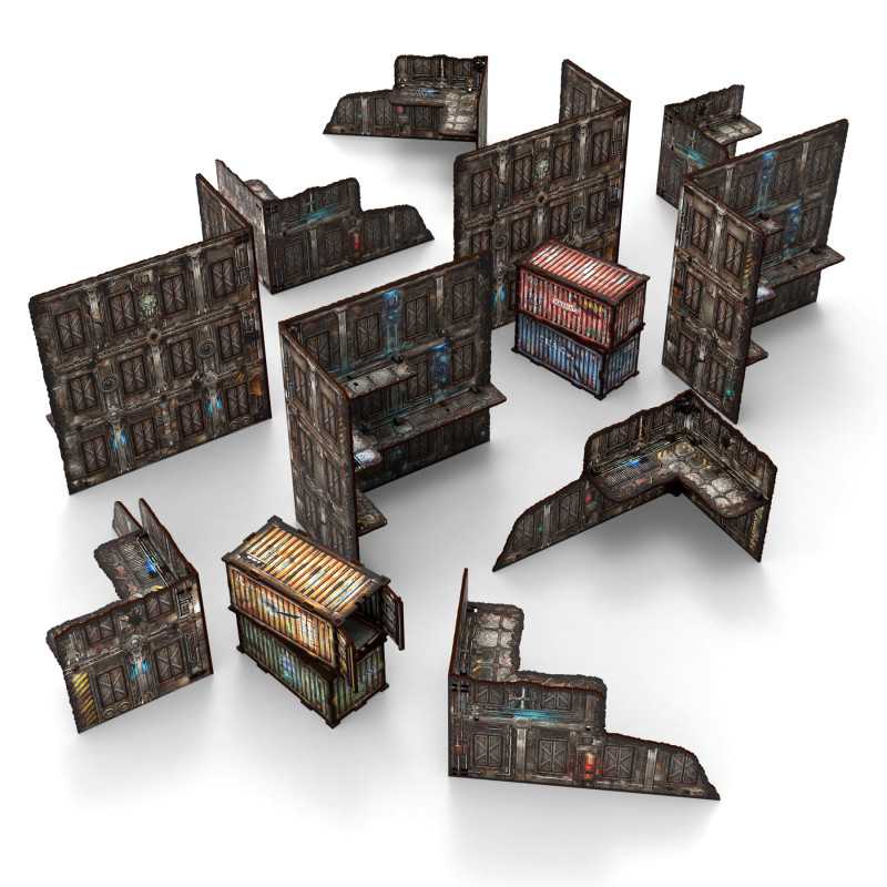 PACK EDIFICIOS WTC / MDF TERRAIN - PREPAINTED FOLDABLE (4 +6+4) - SCI-FI1