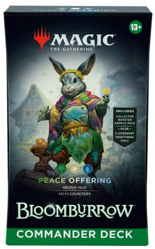 MTG Bloomburrow Commander Deck Peace Offering (Green-White-Blue) ESPAÑOL1