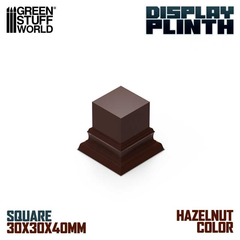 PEDESTAL DM - AVELLANA - CUADRADO / HAZELNUT DISPLAY BLOCK PLINTH 3X3CM1