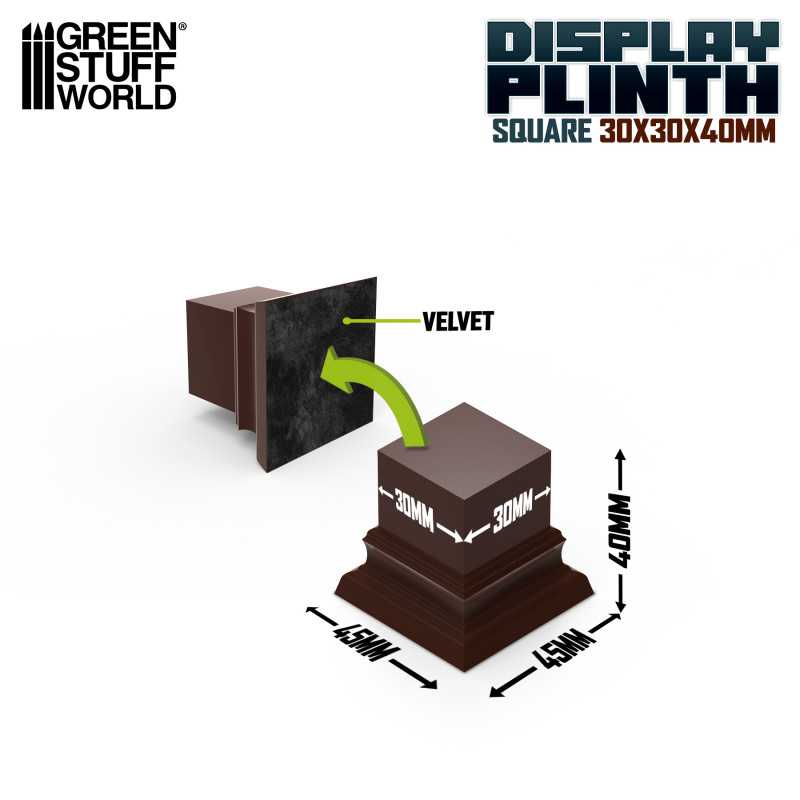 PEDESTAL DM - AVELLANA - CUADRADO / HAZELNUT DISPLAY BLOCK PLINTH 3X3CM2