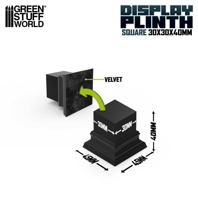 PEDESTAL DM - NEGRO - CUADRADO / BLACK DISPLAY BLOCK PLINTH 3X3CM1