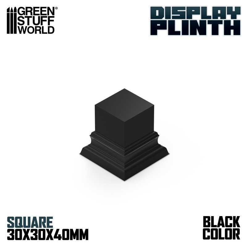 PEDESTAL DM - NEGRO - CUADRADO / BLACK DISPLAY BLOCK PLINTH 3X3CM2