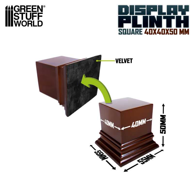 PEDESTAL DM - AVELLANA - CUADRADO / HAZELNUT DISPLAY BLOCK PLINTH 4X4CM2