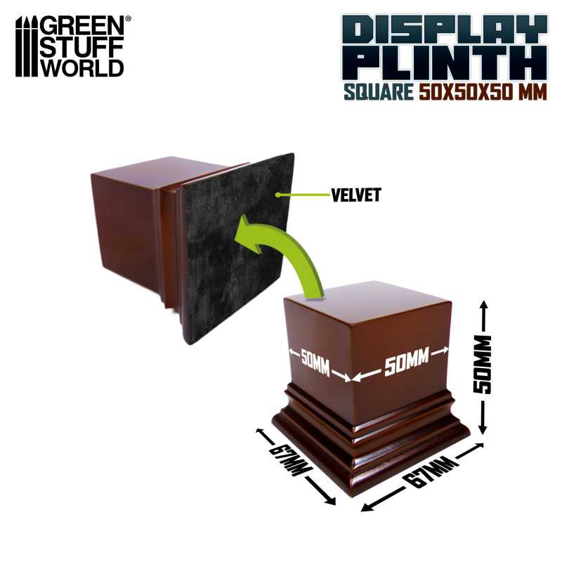 PEDESTAL DM - AVELLANA - CUADRADO / HAZELNUT DISPLAY BLOCK PLINTH 5X5CM1