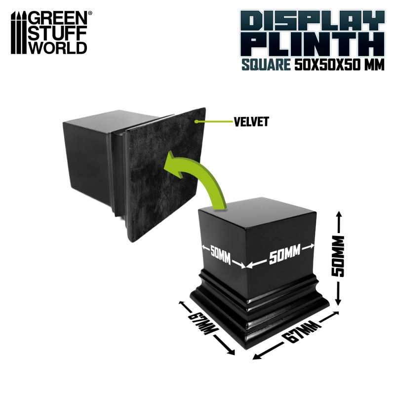 PEDESTAL DM - NEGRO- CUADRADO / BLACK DISPLAY BLOCK PLINTH 5X5CM1