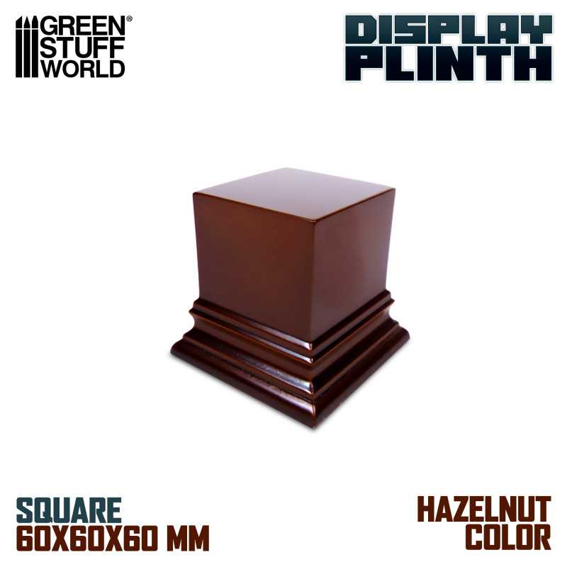 PEDESTAL DM - AVELLANA - CUADRADO / HAZELNUT DISPLAY BLOCK PLINTH 6X6CM1