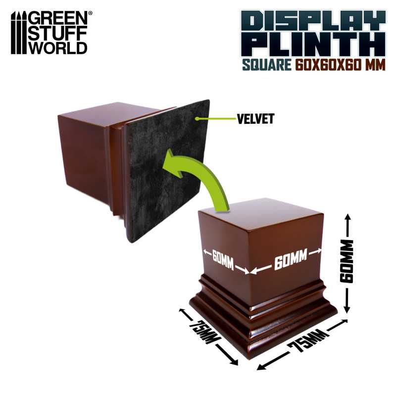 PEDESTAL DM - AVELLANA - CUADRADO / HAZELNUT DISPLAY BLOCK PLINTH 6X6CM2