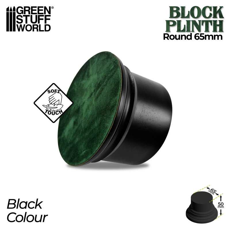 Peana madera redonda 6,5 cm - Negro1