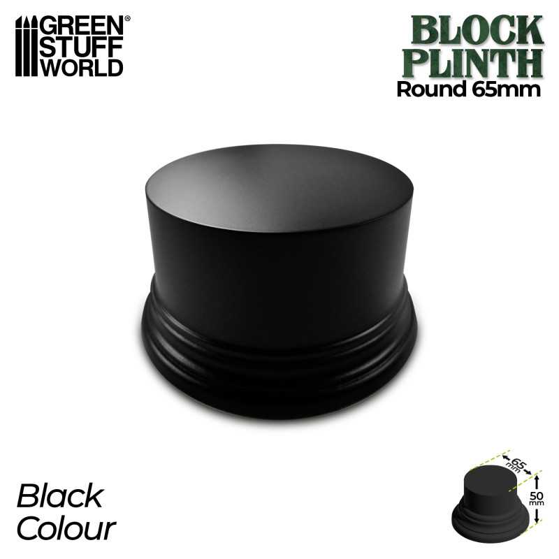 Peana madera redonda 6,5 cm - Negro2