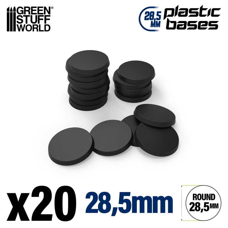 Peana PLASTICO Redonda Negra / Black Plastic Round Base 28.5mm (Pack x20)1