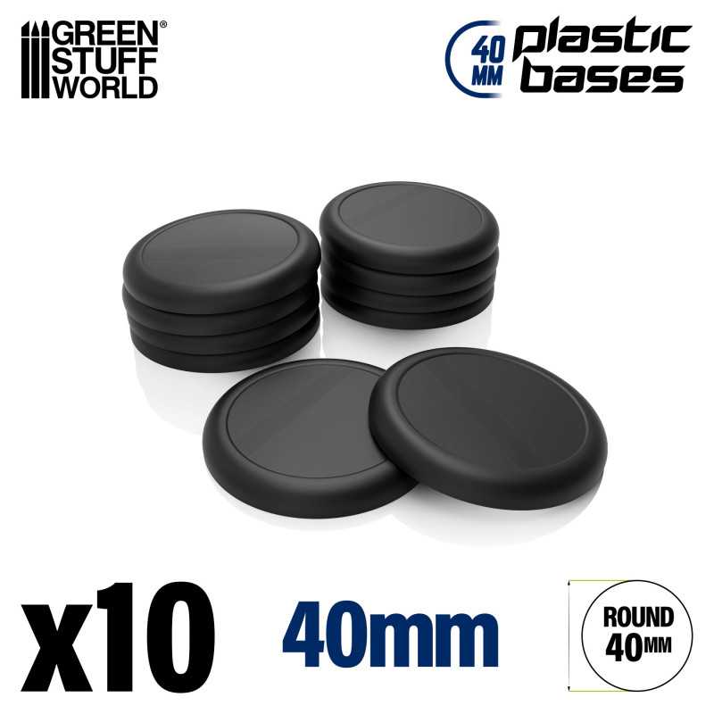 PEANAS DE PLÁSTICO - REDONDAS CON LABIO 40 MM NEGRO1