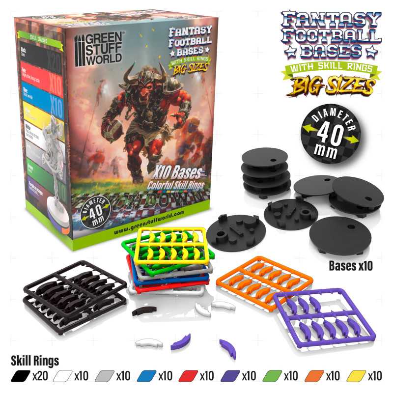 PEANAS PARA BLOOD BOWL 40MM CON SKILL RINGS1