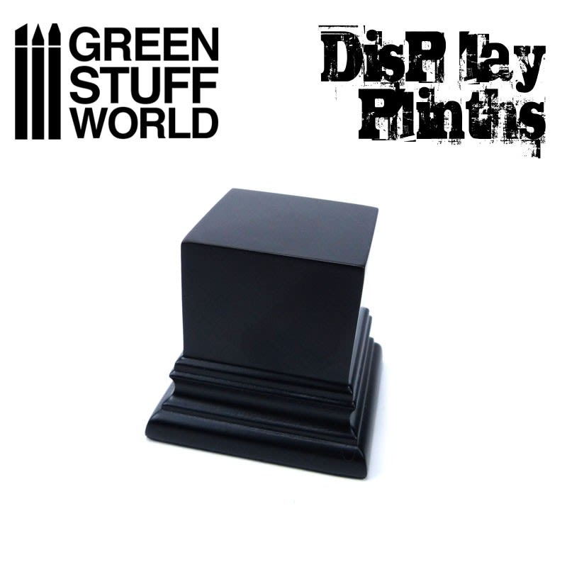 GSW_GREEN STUFF WORLD: PEDESTAL CUADRADO 4X4 CM - NEGRO1