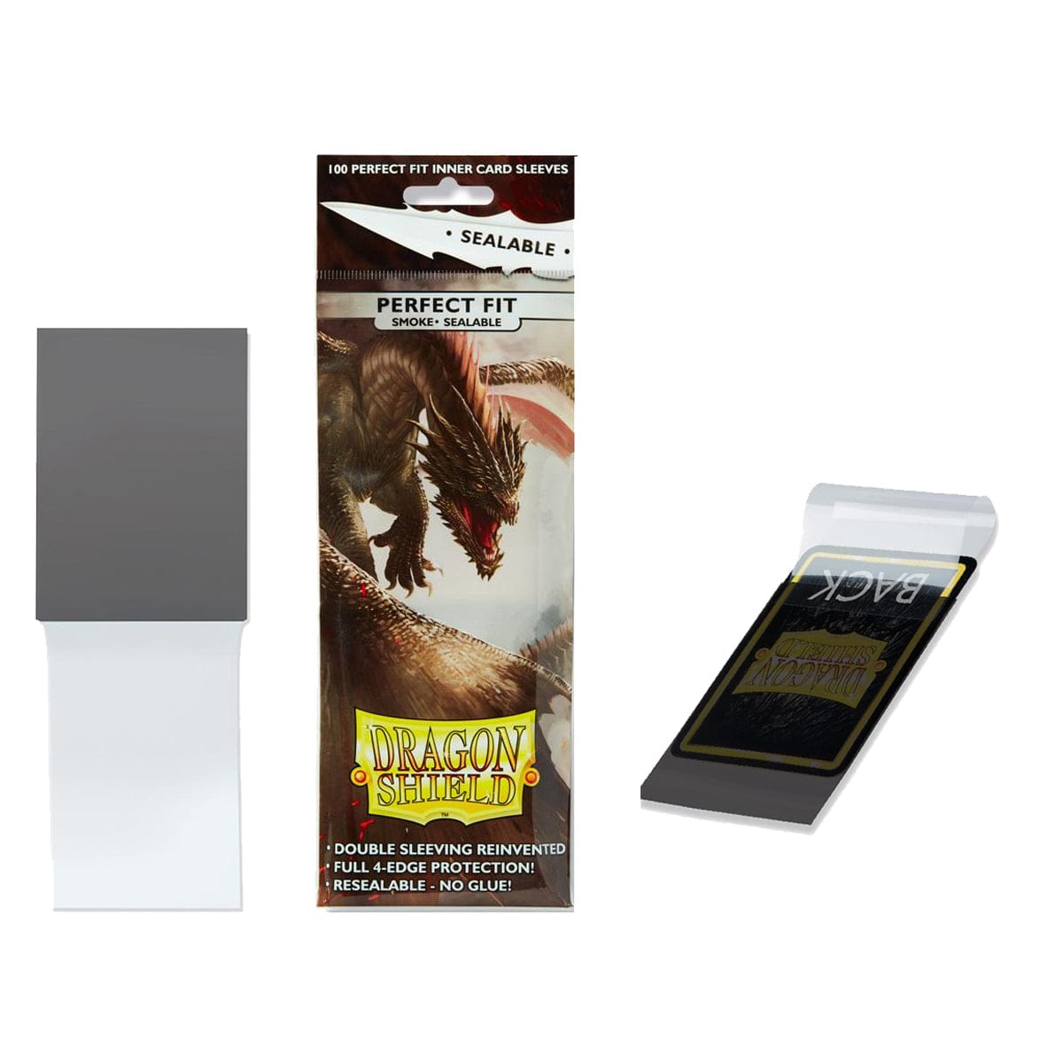 Dragon Shield Sleeves: Perfect Fit Sealable- Smoke1
