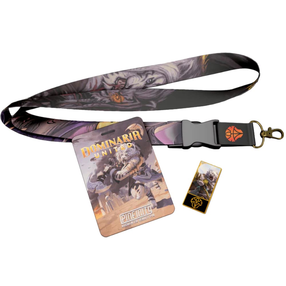 Pin MTG Dominaria United- Ajani, Limited Edition Lanyard & AR Pin Set1