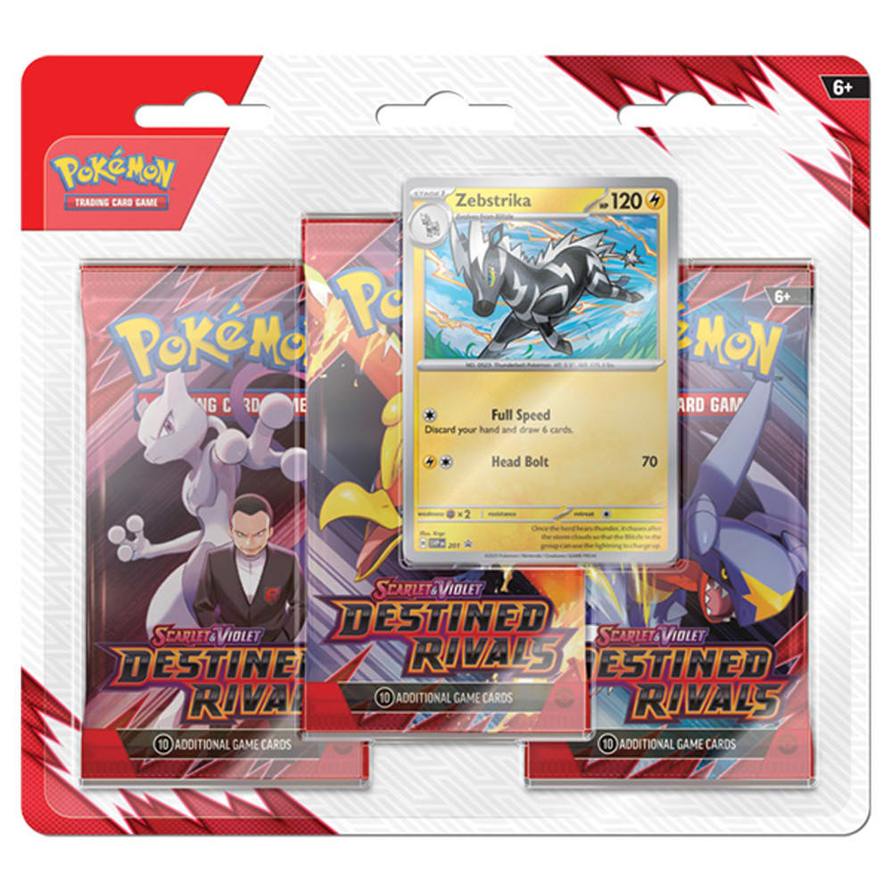 POKEMON TCG: SCARLET & VIOLET 10 DESTINED RIVALS- 3-BOOSTER BLISTER CASE1