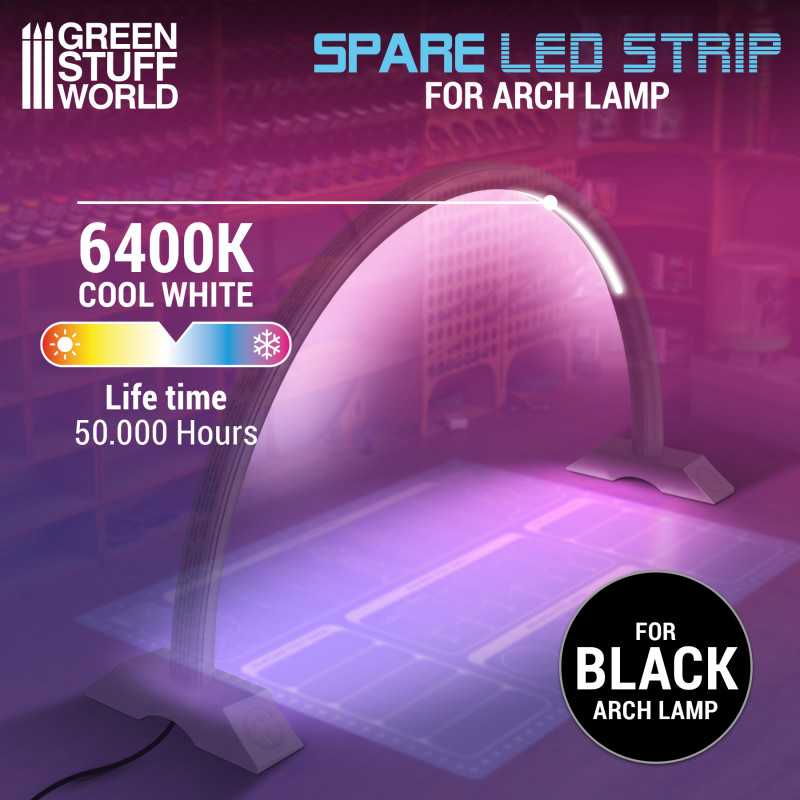 RECAMBIO TIRA LED LAMPARA ARCO 6400K / SPARE LED STRIP FOR ARCH LED LAMP 6400K (NEGRO/BLACK)2