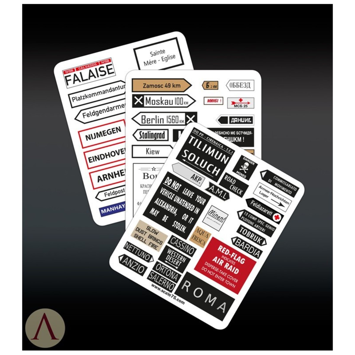 WARFRONT ACCESORIES 1:35: ROAD SIGNS WWII1