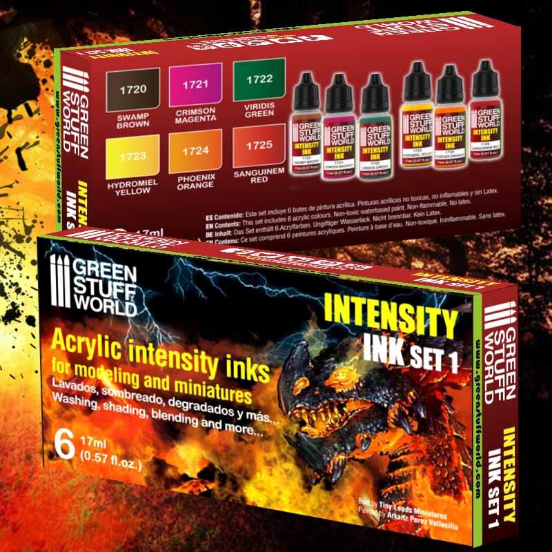SET PINTURA - PAINT SET - INTENSITY INK ACRYLIC PAINTS - SET 12