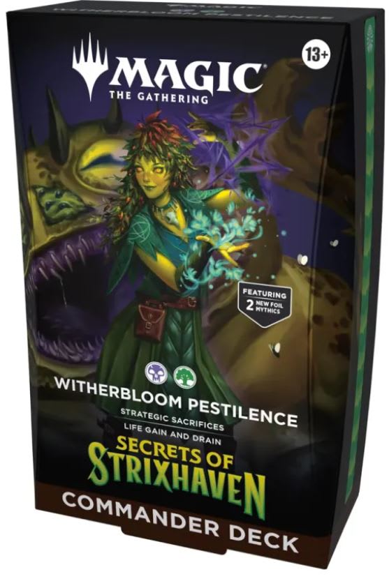 MTG: SPANISH SECRETS OF STRIXHAVEN COMMANDER DECK - WITHERBLOOM PESTILENCE1